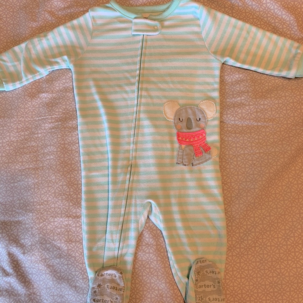 Fleece footie pajamas size 12mo